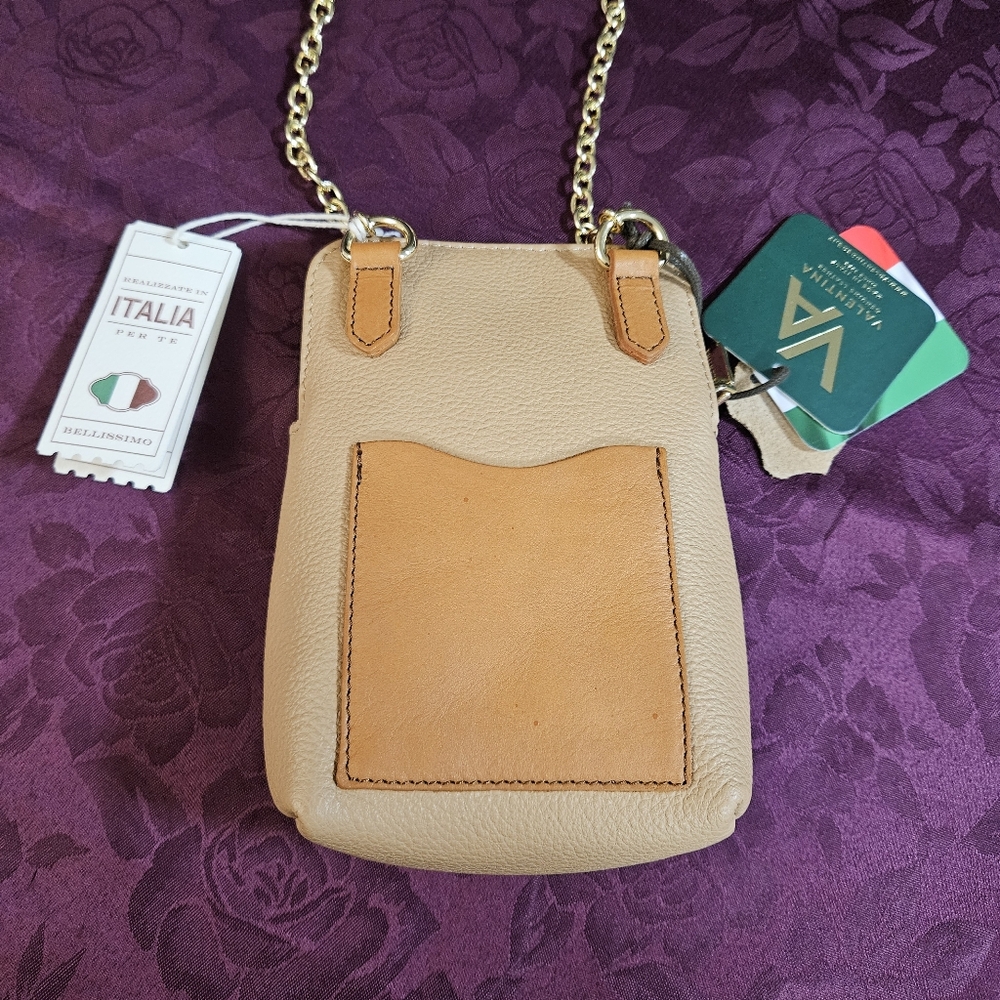 Valentina Pebble Leather Crossbody Phone Case Purse NWT - Picture 2 of 13